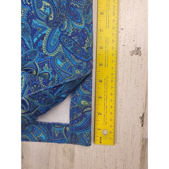 Paul Harris Vintage Blue Paisley High Waisted Pencil Skirt- Size 10 - Picture 6 of 10